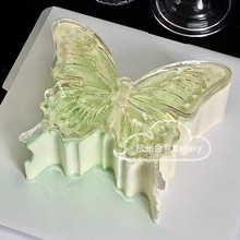 网红蝴蝶慕斯硅胶模具母亲节法式冰糖翅膀巧克力翻糖蛋糕烘焙模具