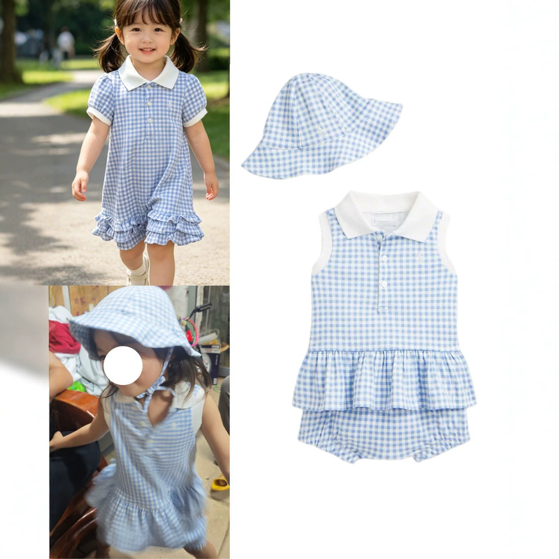 Raff Children's Clothing Girls' Blue Cake Dress Summer Style Dress