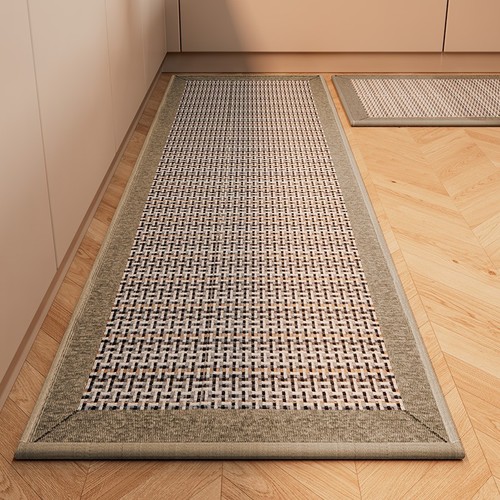 Kitchen mat anti-slip anti-oil waterproof mat washable scrubbable home use long strip mat dirty door mat water-absorbent foot mat