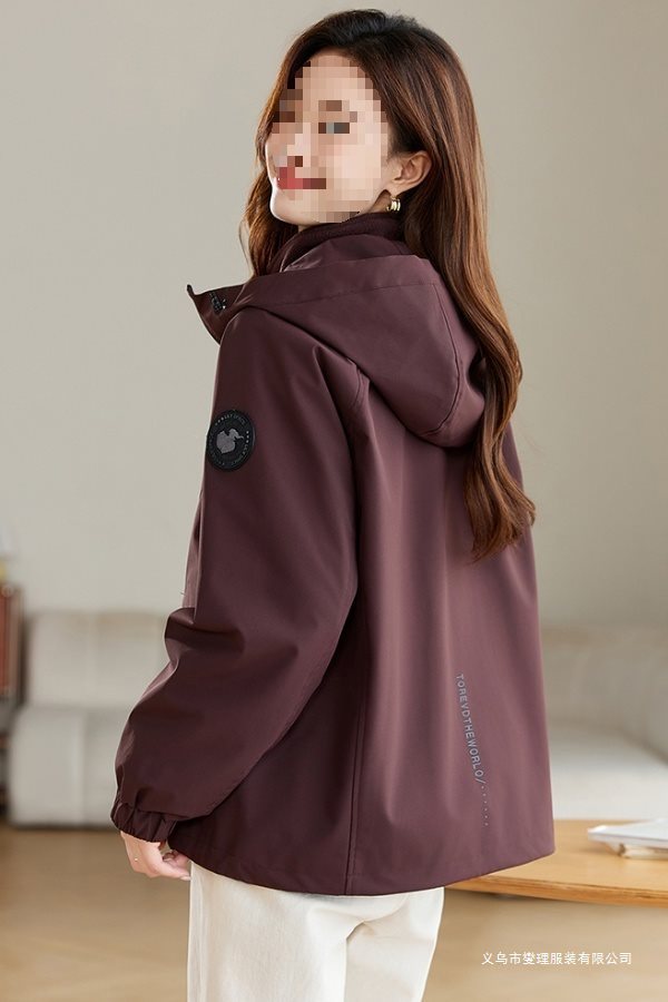 Jacket Jacket Women's Spring & Fall 2025 New Middle-Aged Mother Fashion Windproof Jacket Hooded Short Top