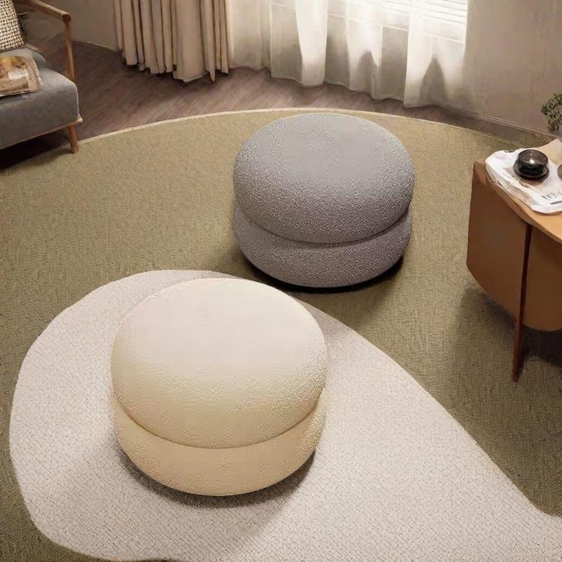 小さい腰掛けの家庭用クリーム風の客間の丸い腰掛けのソファーの腰掛けの低い腰掛けは家に入って靴の腰掛けを換えます。|undefined