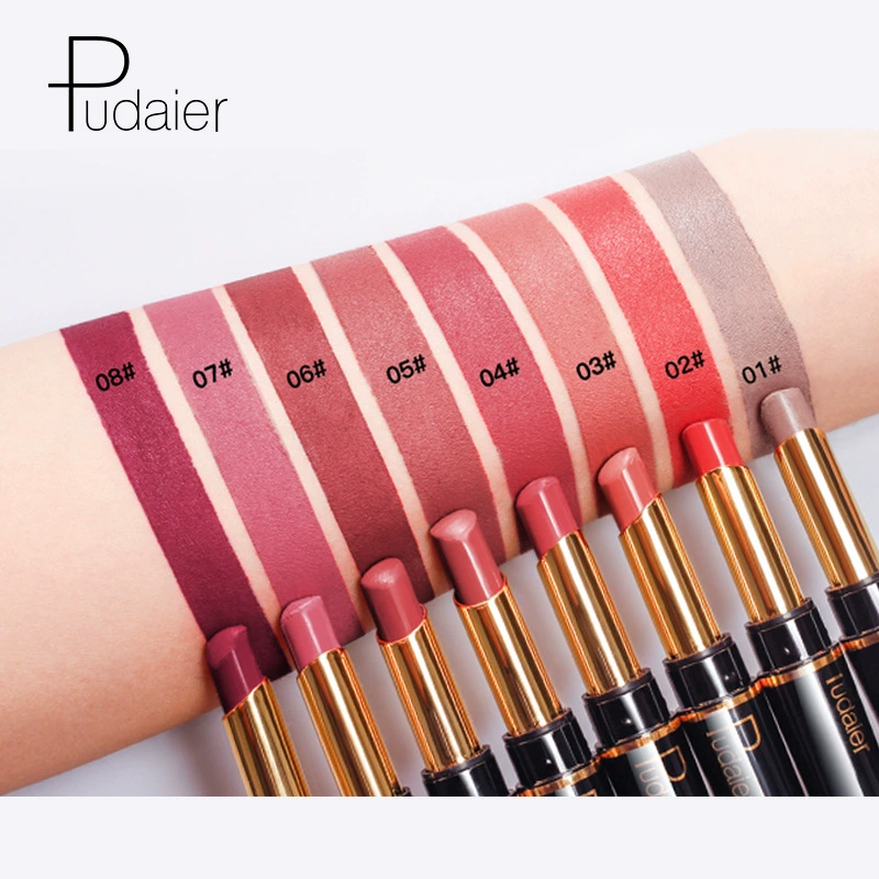 Double-sided lipstick, matte organic lip pencil, translucent shading, long-term effect