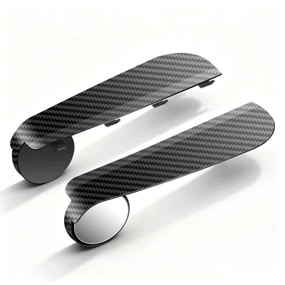 Car Rearview Mirror Rain Shield Clip-On Rain Guard, Small Round Mirror for Reversing, Window Rain Protection Gadget, Waterproof for Rainy Days (Rain shield) - xd032-rain-eyebrow-mirror-unlabeled-pair