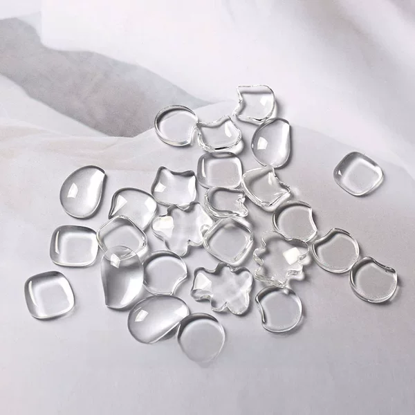 Nail art transparent glass beads plate color card Doudou cat head beans square bear high transparent nail art color nail