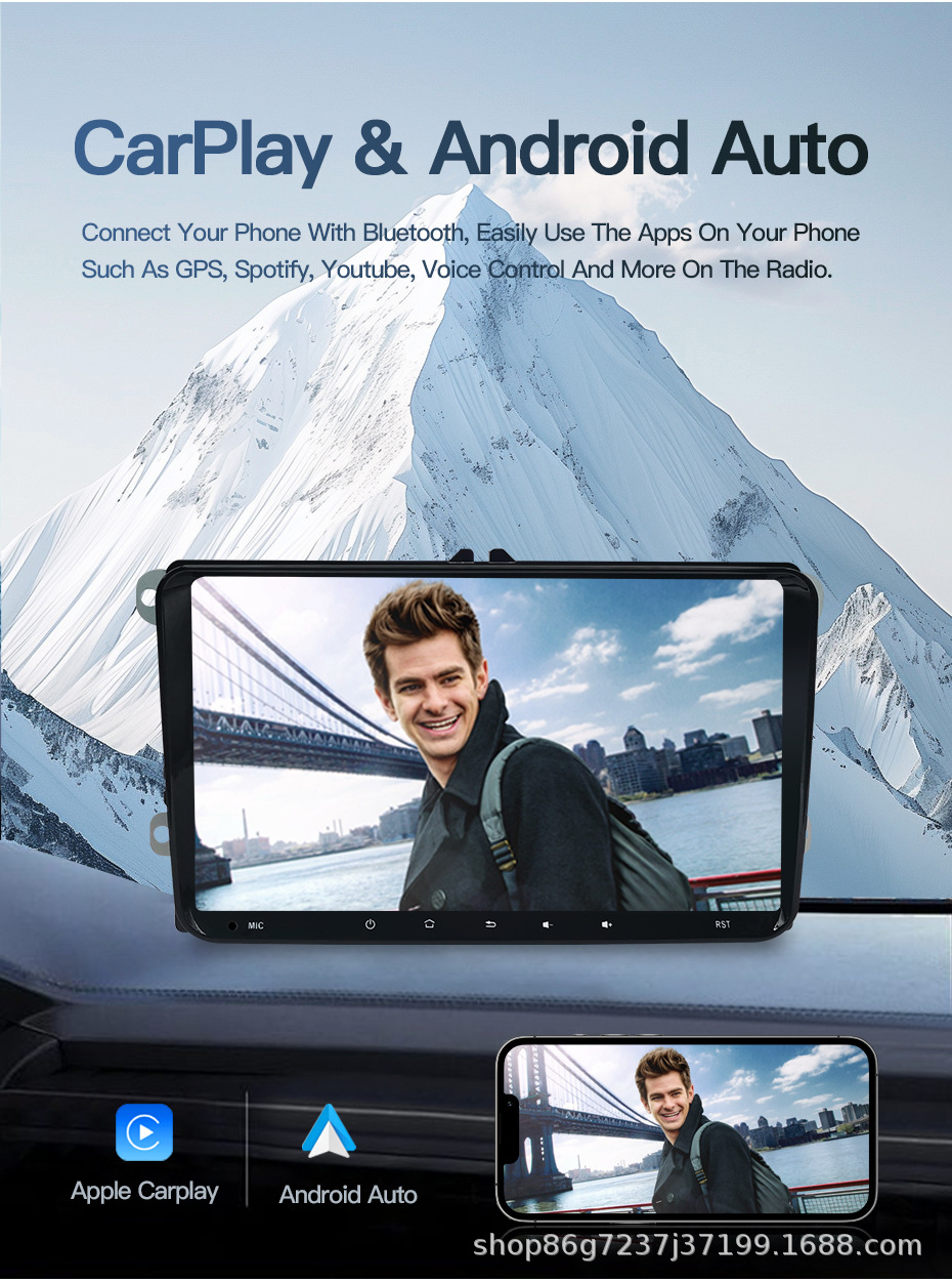 Suitable for Volkswagen Tiguan Polo 6R Touch Model 9inch Android Carplay Car Navigation Central Control All-In-One Machine