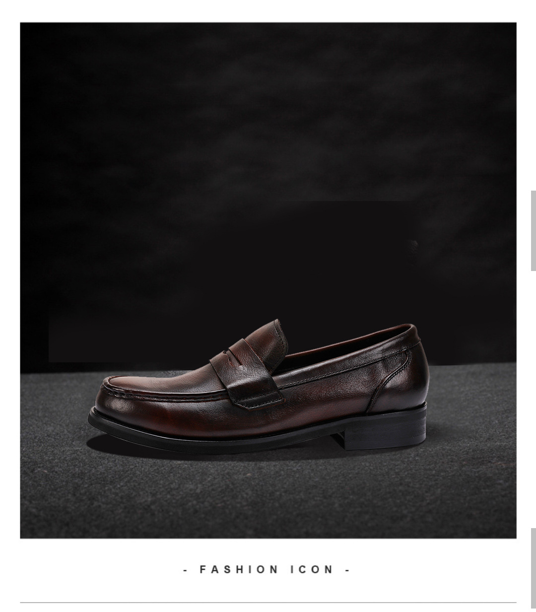 Vinter nye herre gummi ydersål slip-on business formelt tøj let luksuriøs high-end lige sko_voghion.com