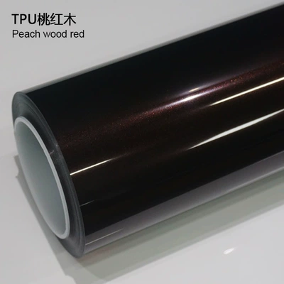 Colored Car Wrap – Auto Color Change Film - tpu-peach-wood-red-1524m15m