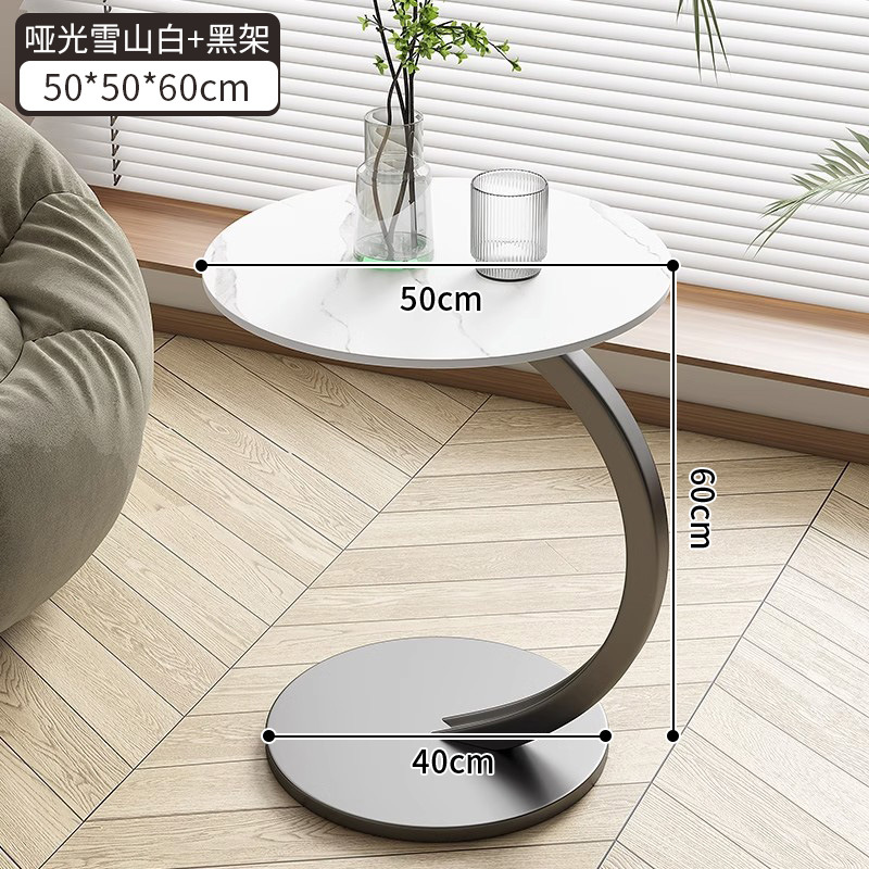 [무광 화이트 락 보드] 직경 50cm + 블랙 프레임 (C 타입)