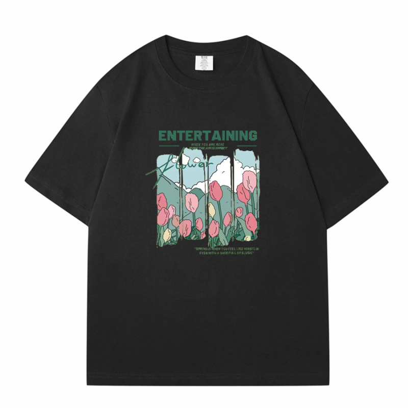 WAVLATII 女性新しいコミック花プリント T シャツ女性 Be|undefined