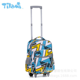 Manufacturers sell primary and secondary school students' pull-rod schoolbags backpack hand-held schoolbags children's schoolbags 17-inch