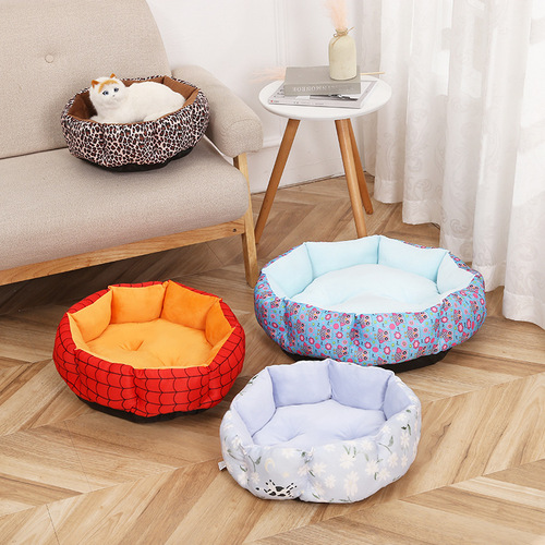 New Pet Bed Dog Bed Warm Round Celebrity Cat Bed Universal Dog Mat Pet Supplies Wholesale