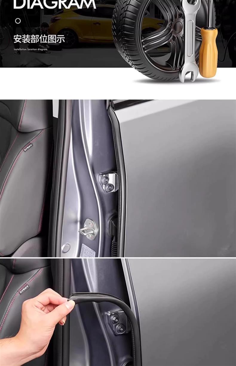 Suitable for BMW X3X1X5X2X4X6X7ix/3/5/7 series sound insulation strip door B- pillar sealing sound insulation strip