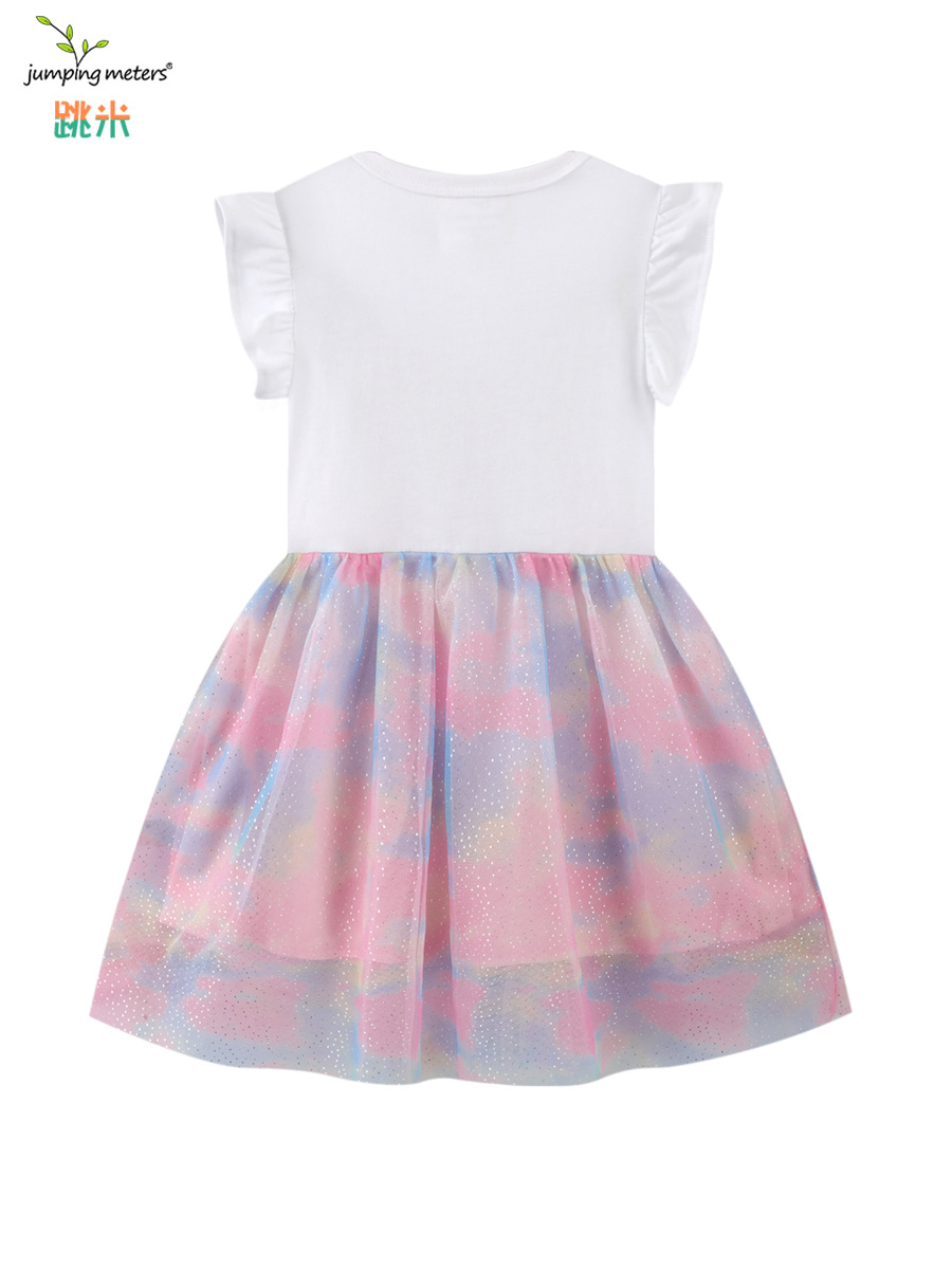 Vestidos infantiles transfronterizos europeos y americanos, nueva colección primavera/verano 2025, vestido de encaje para niñas, vestido de tul europeo y americano de manga corta, distribución y dropshipping. image 5