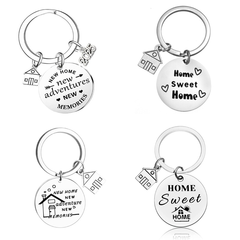 new home new adventures2025 new home housewarming company gift stainless steel keychain
