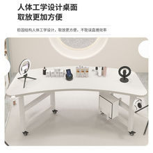 直播桌子移动带货电脑桌竞桌主播直播间办公桌旋转展示工作台