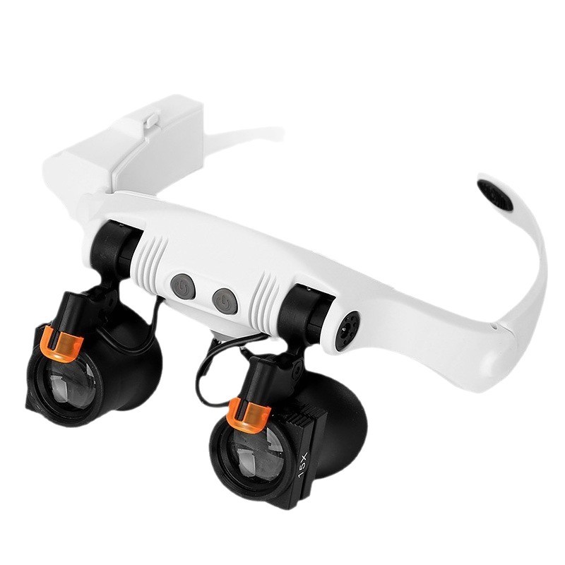 Glasses Magnifier High Magnification Led Professional-Grade Watch Repair 3/4/5/6/7/10X 21X Head-Mounted High-Definition 5