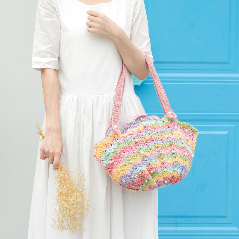 苏苏姐家手作贝壳抱枕包diy多用包包编织材料包钩针毛线凞