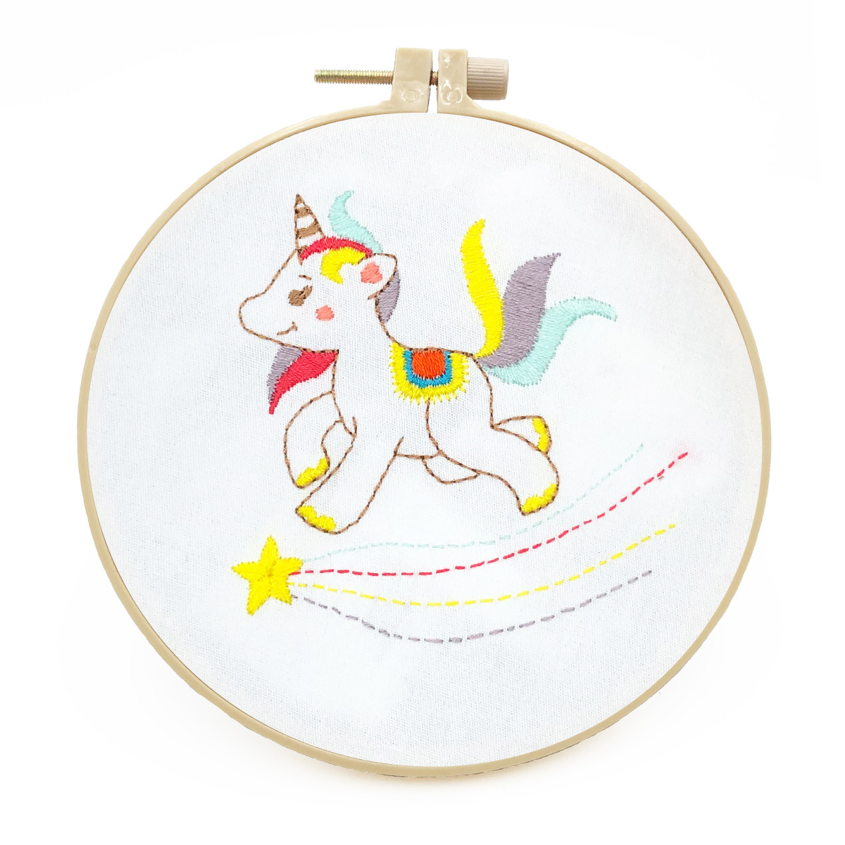 Diseño de dibujos animados para niños animales bordados DIY Kit de bordado manual principiantes bordado 3D muestra de diseño de tela Kit ahora