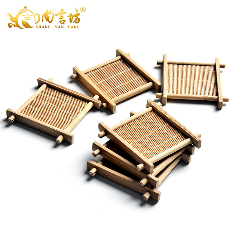 Maestro de bambú Montaña Rusa Kung Fu juego de té accesorios ceremonia del té bandeja de la taza de té bandeja de té cuadrado en forma de té japonés