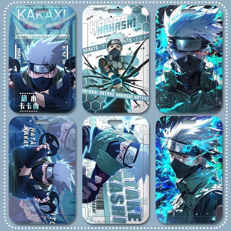 Naruto Hatake Kakashi Susanooh Slide Card Holder Student Campus Card Meal Card Water Card Hanging Neck Strap