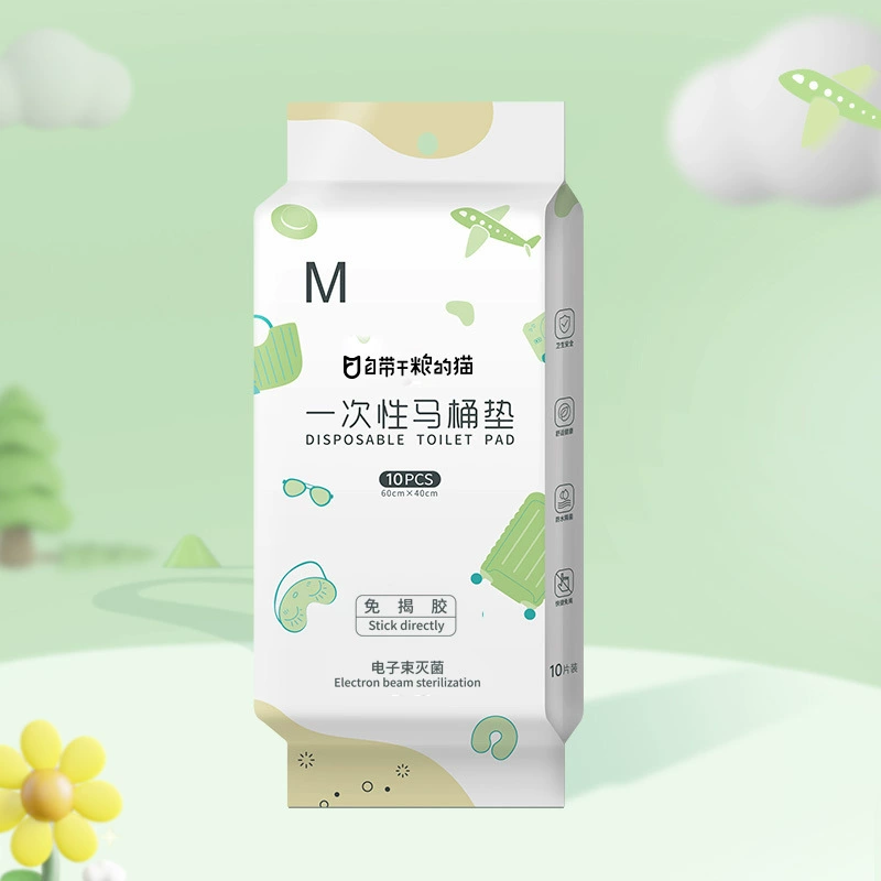 Одноразовые печатные коврики для унитаза удобны для путешествий