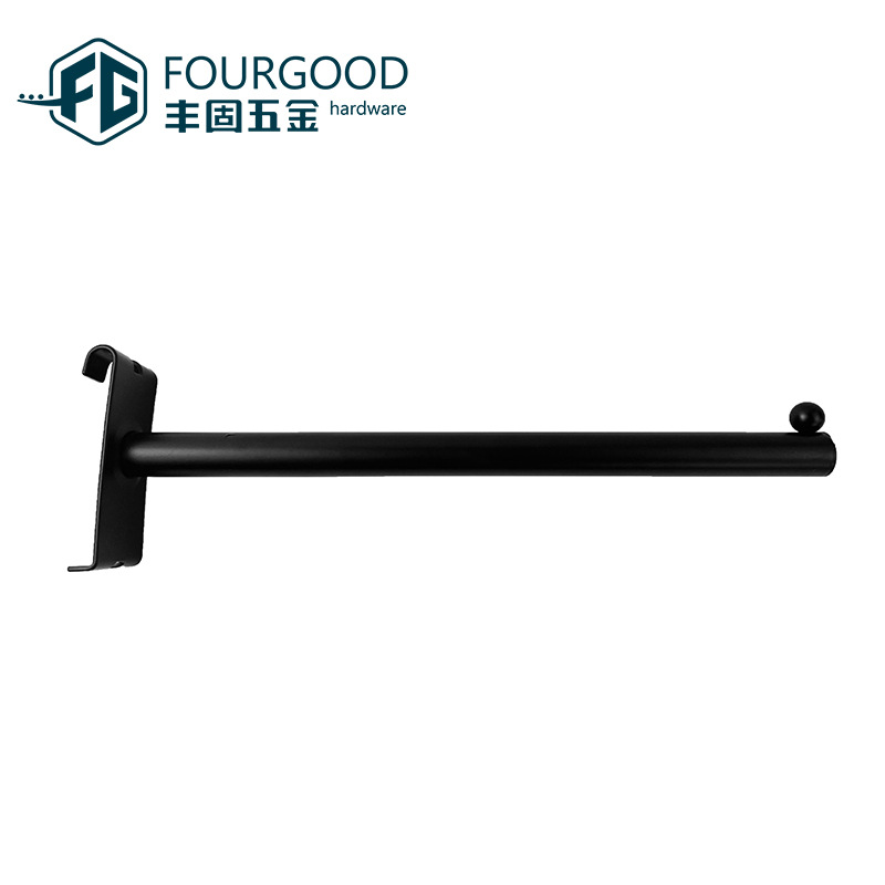 Fabricante de gancho de pared de malla de 300 mm de largo con percha de pared de malla de bola gancho de malla de hierro negro
