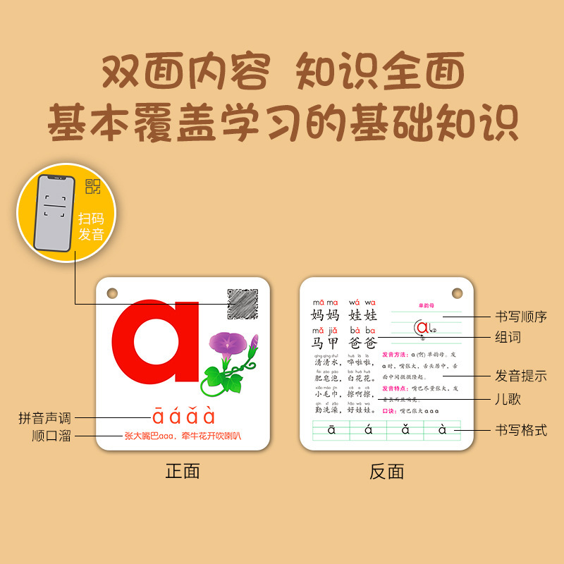 幼稚園、就学前の赤ちゃん、幼児、1年生の子音、子供の早期教育学習教材用の中国語ピンインカード|undefined