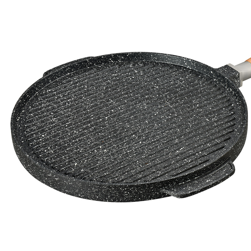 Comercio exterior orden Original acampar al aire libre bandeja de hornear hogar bandeja de barbacoa redonda transfronteriza de doble cara 28/32/36cm