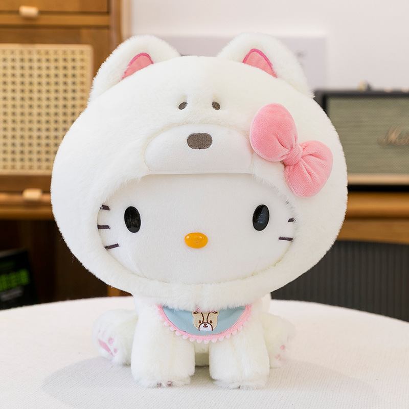 新しいミアンミアンシリーズ猫人形が西ハイランドKT猫人形ハローキティぬいぐるみ枕ギフトに変身|undefined