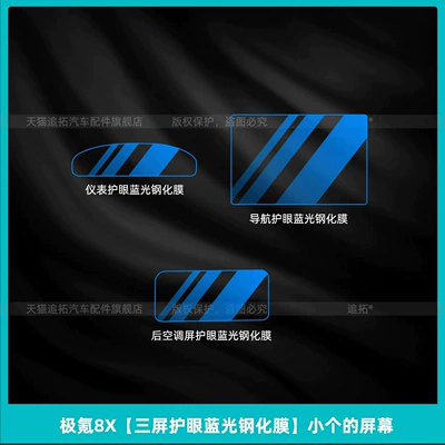 for the 2026 Zeekr 8X: interior protection: Car interior film - zeekr-8x-triple-screen-eye-protection-blue-light-tempered-glass-film-for-smaller-screens