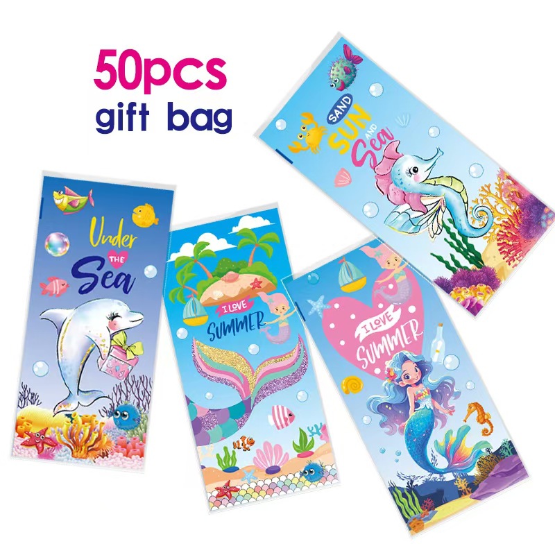 Cross-border arco iris unicornio bolsa de dulces impresión de dibujos animados opp pidiendo bolsa de azúcar bolsa de embalaje de pan de plástico