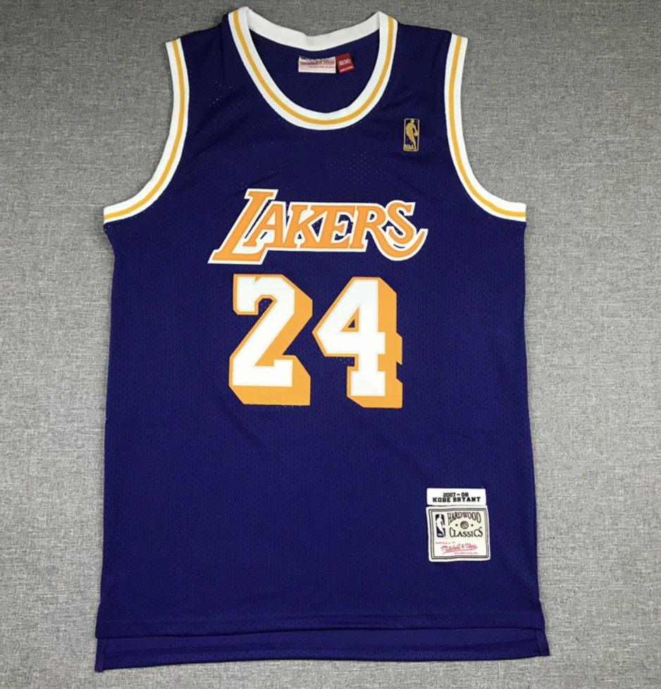 NBA вышитая баскетбольная майка No. 24 Kobe Мамба змея рисунок Kobe спереди No. 8 No. 24 Lakers Kobe Jersey