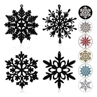 10cm 40 PVC Boxed Christmas Snowflake Christmas Tree Decoration Pendant Snowflake String Party Venue Pendant