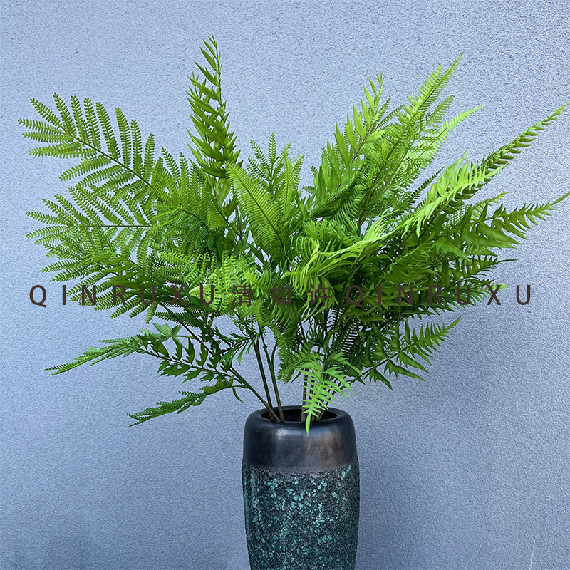 3 fork fern short rod retro oil painting style ornaments model room porch wine cabinet decorative flower potted wholesale 3 fork fern short rod retro oil painting style ornaments model room porch wine cabinet decorative flower potted wholesale