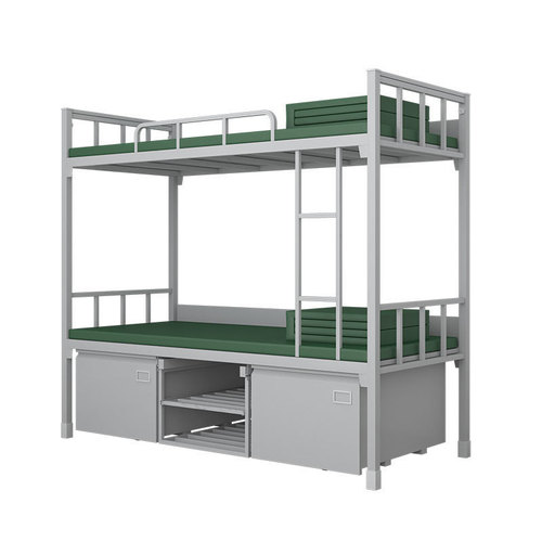 14-style standard camp equipment, bunk bed, double-layer bed sheet, single bed, camp equipment, steel storage locker, study desk and chair