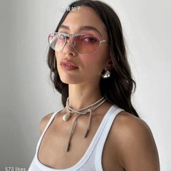2025新闪钻blingbling锁骨链高级感知识分子淡水珍珠长款项链配饰