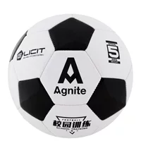 Deli Angnet F1203 ПВХ машинно сшитый футбольный мяч № 5 обычный стандартный мяч на 11 человек Черно-белый