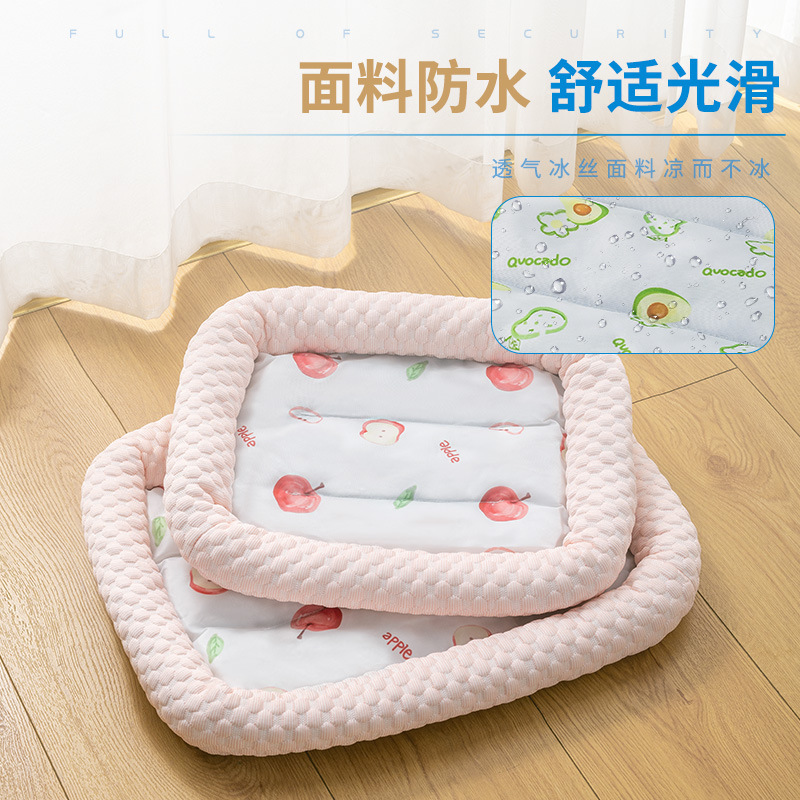 Almohadilla de hielo para mascotas de verano Almohadilla de sensación fresca para el nido para gatos Almohadilla para dormir para perros Almohadilla para perros Almohadilla de seda de hielo para perros