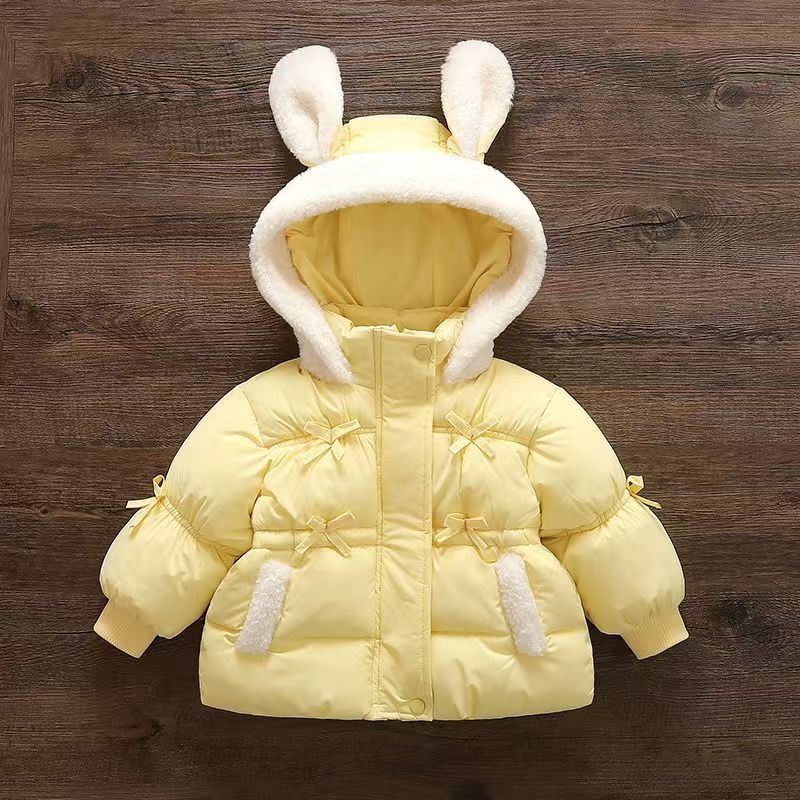 2025 New Style Girls' Winter Clothing Thickeneded Velvet Cotton Outwear Baby Korean Style Cotton Outwear Kidsren's Outwear Winter Cotton Jacket 2025 New Style Girls' Winter Clothing Thickeneded Velvet Cotton Outwear Baby Korean Style Cotton Outwear Kidsren's Outwear Winter Cotton Jacket
