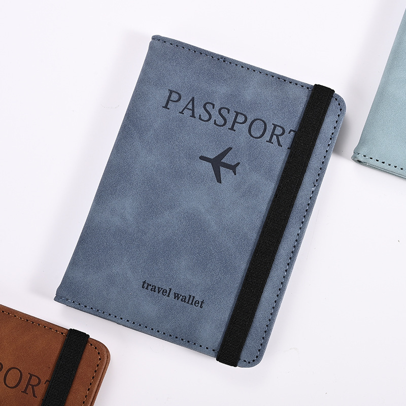 国境を越えたアマゾンの肌感pu革ストラップパスポートクリップ海外旅行RFID航空券パスポートバッグ|undefined