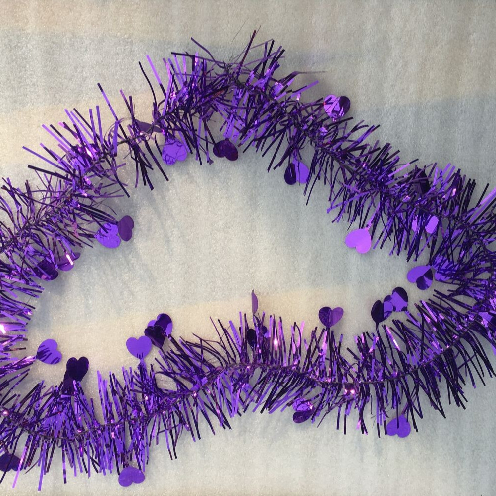Suministros de decoración para bodas, cinta transfronteriza, guirnalda de 1.8 metros, oropel, decoración navideña, cinta para regalo de boda
