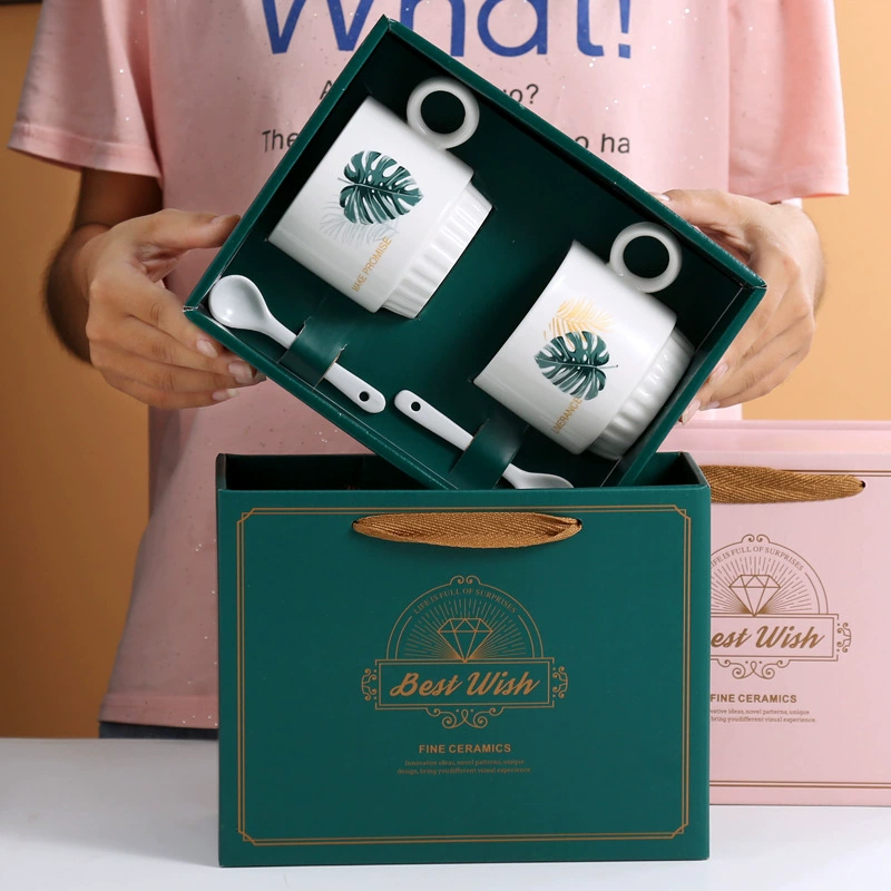 Креативная кружка рекламный подарок пара чашек мультяшный кофе чашка открытие сувенирной керамической чашки с логотипом