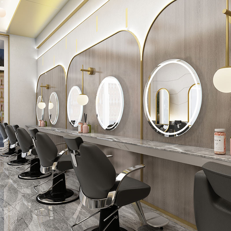 Barbería de moda simple espejo salón de corte de peluquería espejo red especial escaldado espejo de maquillaje de belleza tabla de espejo de peluquería