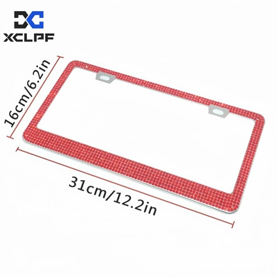 Diamonds Stainless Steel License Plate Frame — License plate holder/license plate holder
