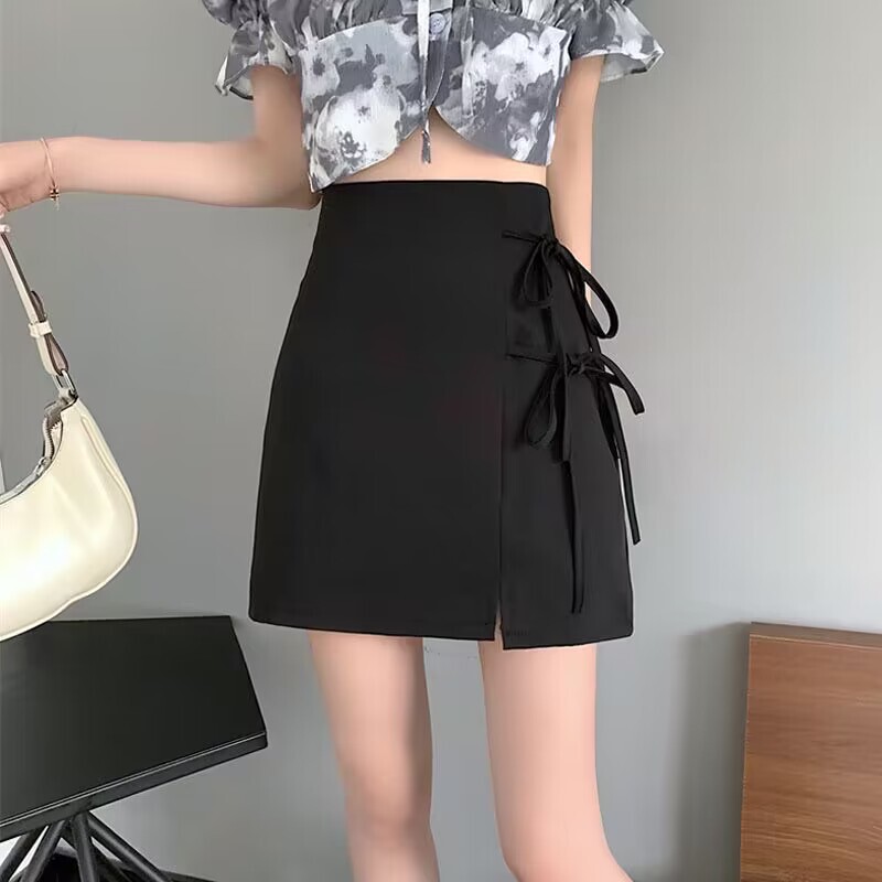 女性の夏の垂れ下がった感の百合の縄のスカートの半身のスカートの新型の高い腰の百のスカートの学院の風のスカートの超仙のファッション|undefined