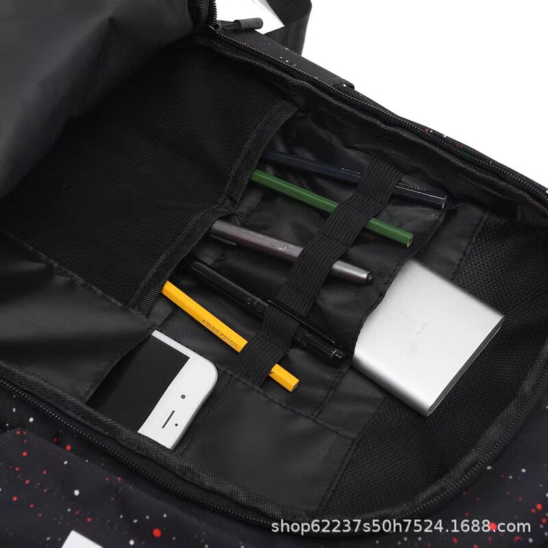 トレンディなブランドの高品質フライングマン立体ラベルバックパック大容量スターブランク学生スクールバッグコンピュータバッグ男性と女性のための同じスタイル|undefined
