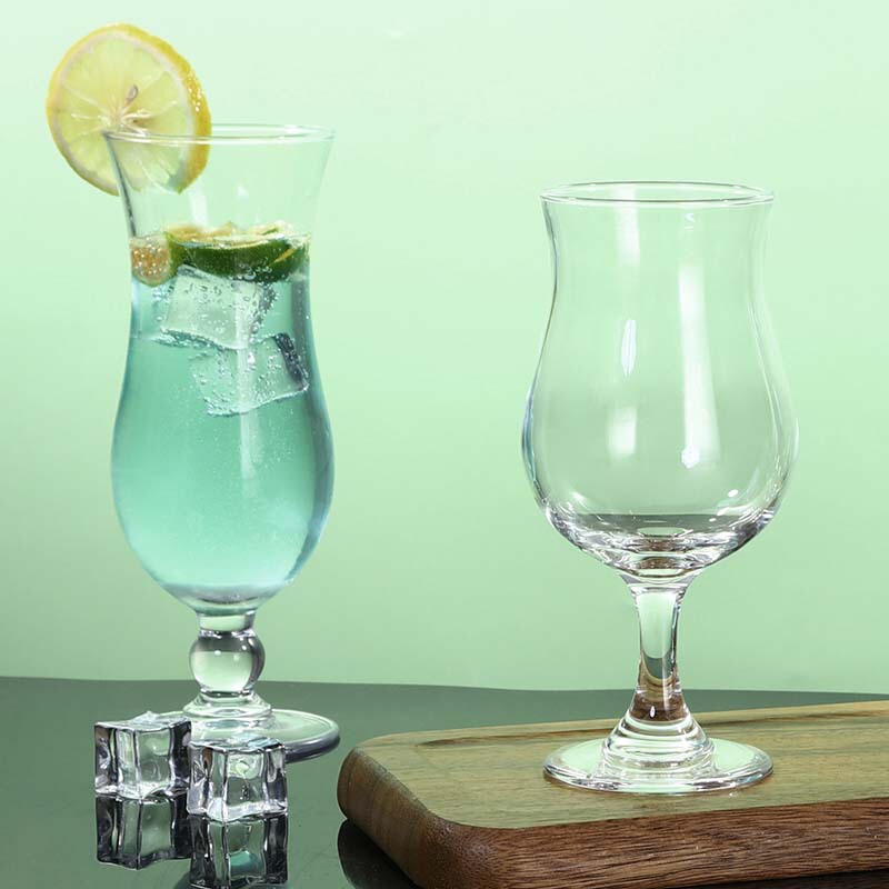 Tall Juice Cup, Multifunctional Glass, Restaurant Cold Drink, Fruit Tea Cup, Tulip-Shaped Cocktail Cup, Hurricane Cup