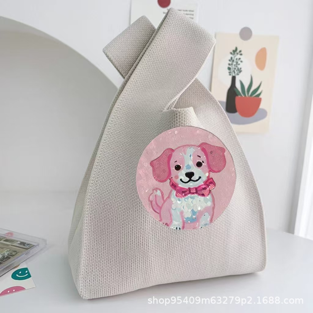 Bolsas de nicho de mujer bolsas de tejido de color sólido bolsas de mano bolsas de mano bolsas de muñeca de tejido simple