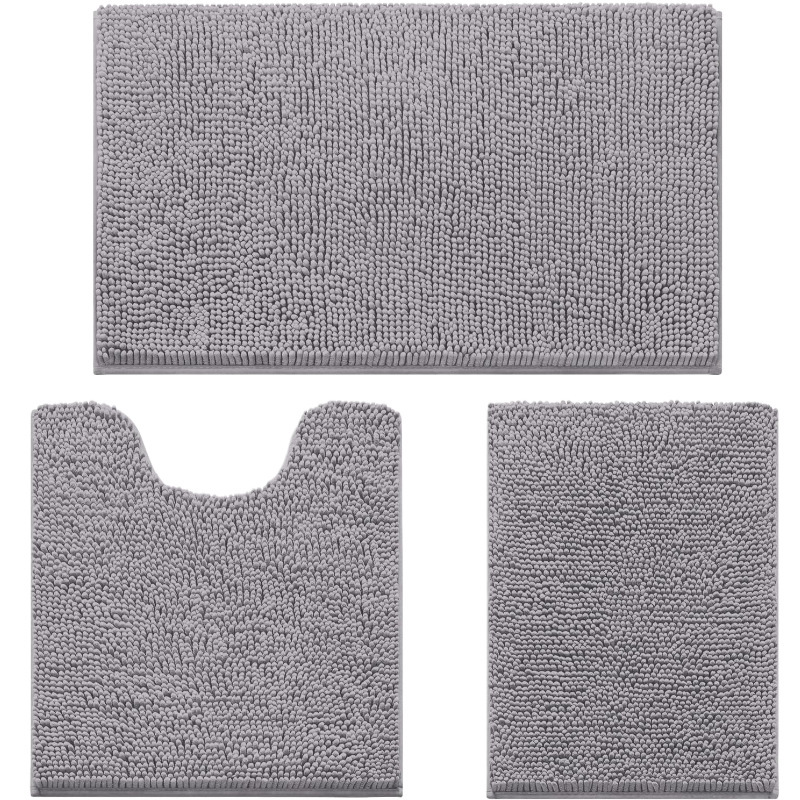 Bathroom Floor Mat Soft Non-Slip Bath Carpet Chenille Plush Shower Mat Bathroom Floor Bathroom Mat Home Decor