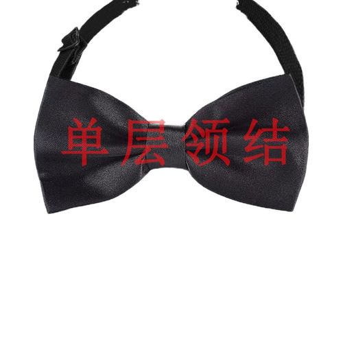 Tie for men wedding best man groom bow tie wine red black business student lazy casual British style